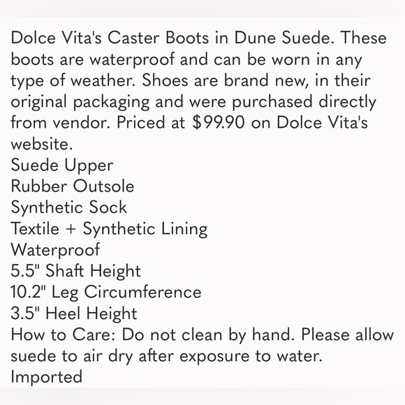 NWT Dolce Vita Waterproof Caster Boots size 10 - Picture 10 of 10